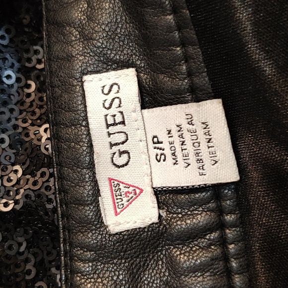 **5/$25** Guess Black Sequined Mini Skirt - Picture 4 of 5